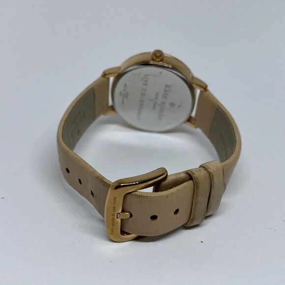 Kate Spade Novelty Metro 0699 Women Beige Leather Analog Dial Quartz Watch JK777 main image 6